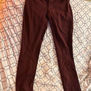 Women's Burgundy Jeans Jeggings